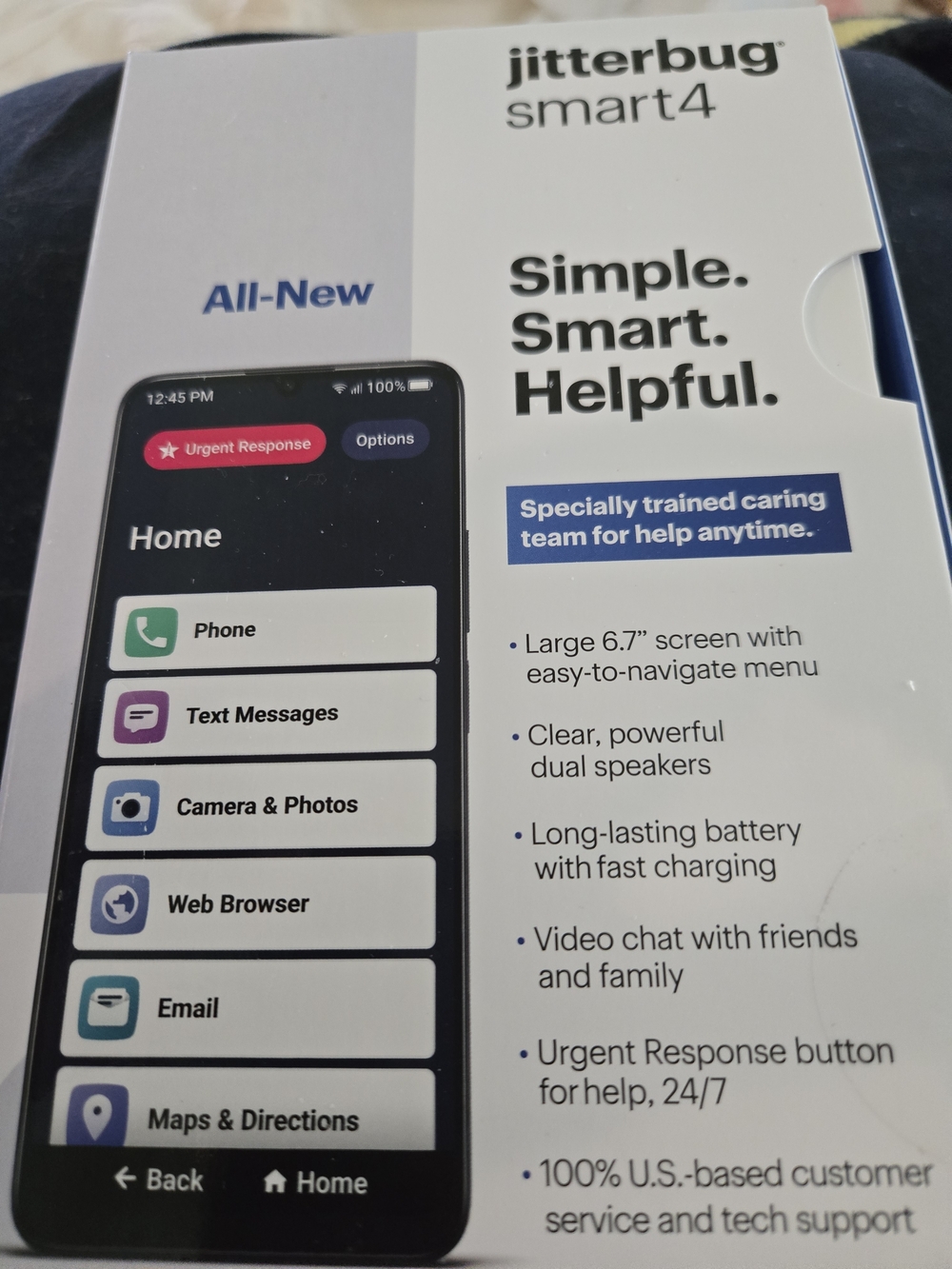 BRAND NEW UNUSED JITTER BUG CELL PHONE WITH BRAND NEW CASE